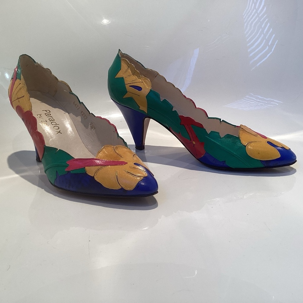Paradox By Zalo Colorful Floral Women's Heels